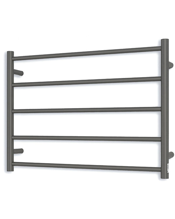 Gun Metal Grey 750 x 550mm Rnd Heated Towel Rail RIGHT