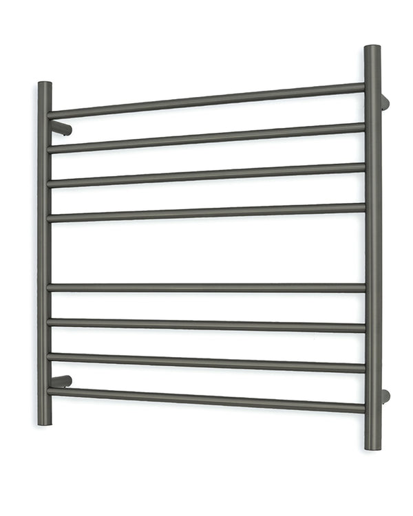 Gun Metal Grey 750 x 750mm Rnd Heated Towel Rail RIGHT