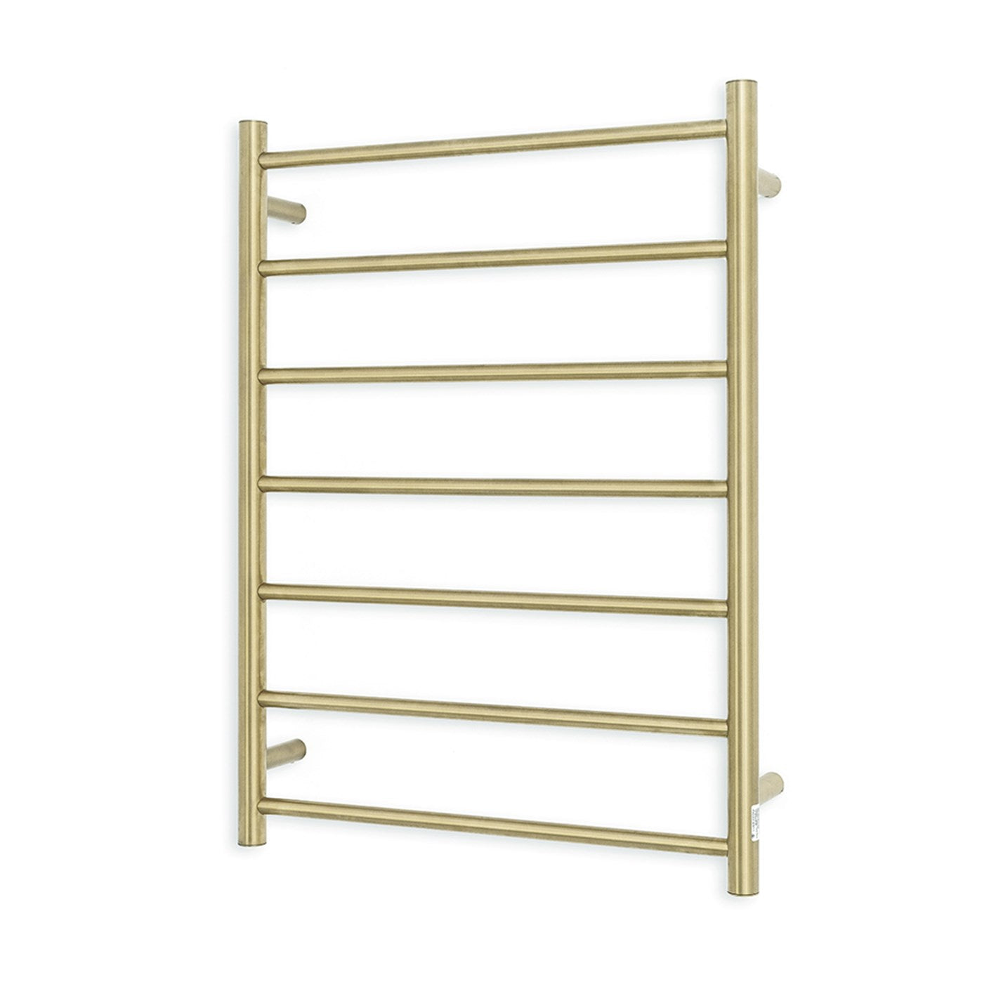 Light Gold 600 x 800mm Rnd Heated Towel Rail RIGHT