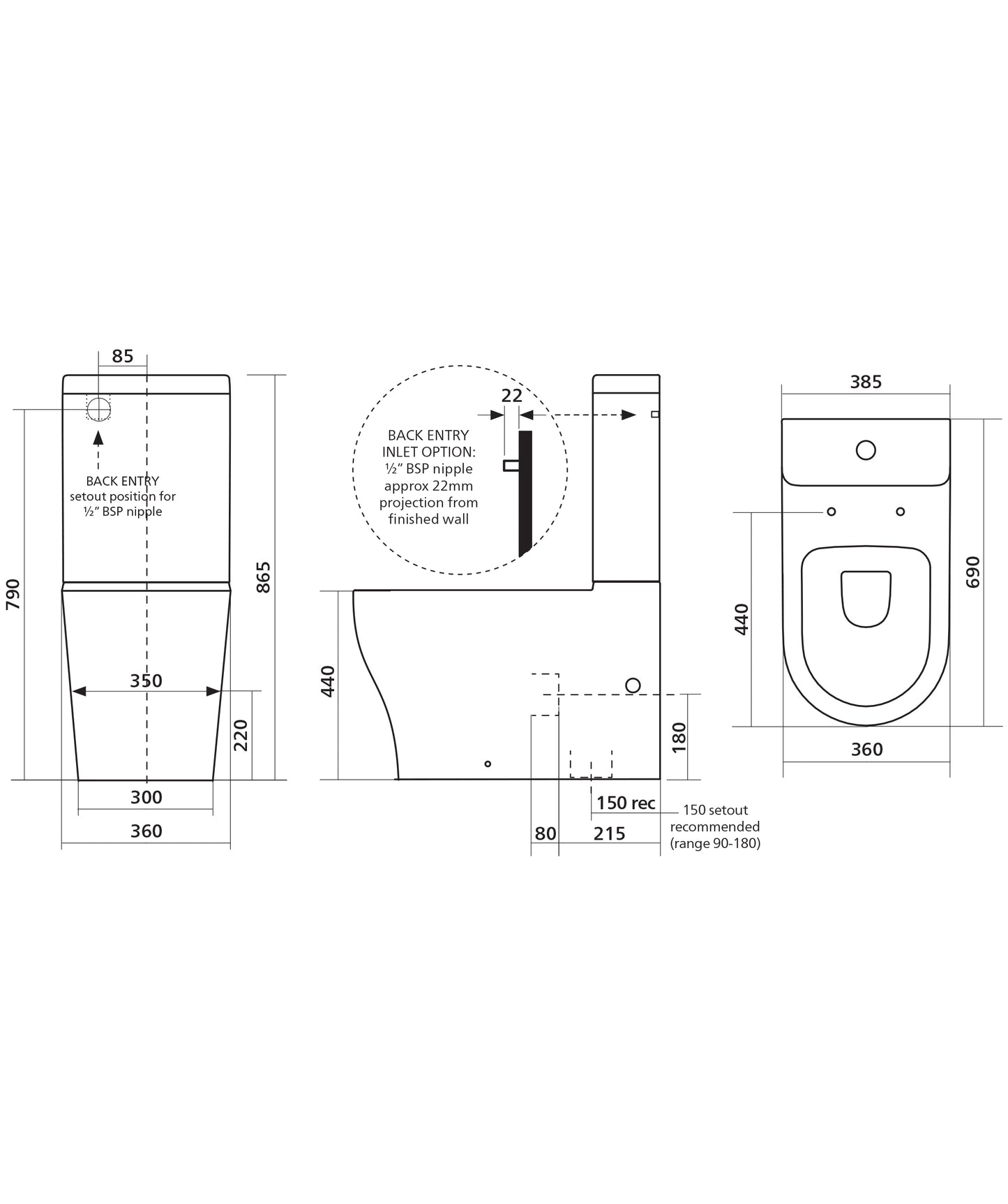 LIMNI WF CF Toilet UNI SLIM