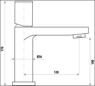 The GABE Standard Basin Mixer - Matte Black with Rose Gold handle