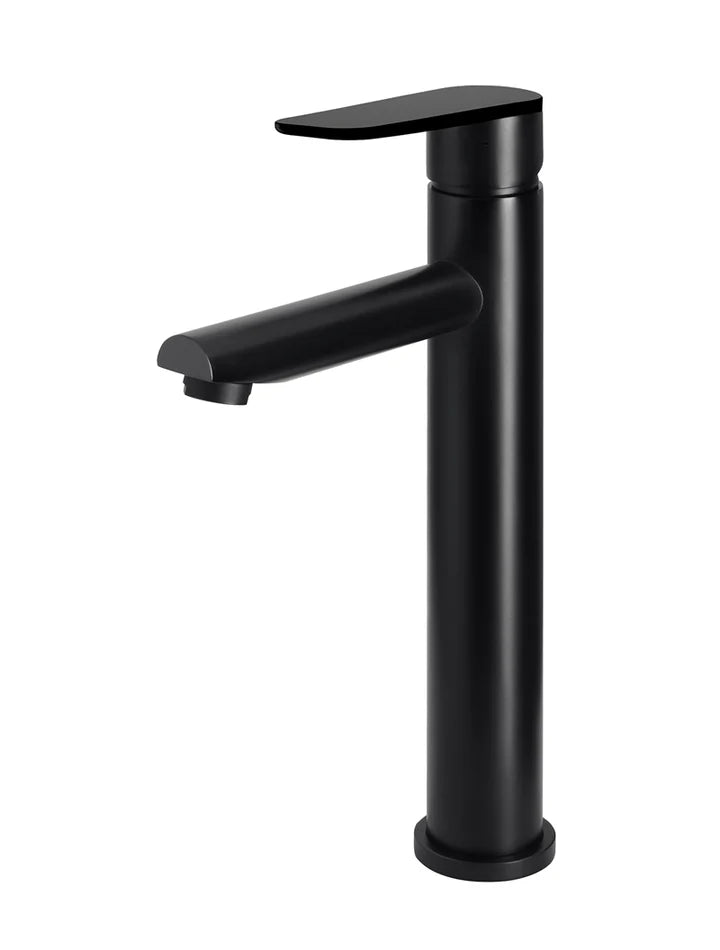 Round Tall Basin Mixer - Paddle Handle