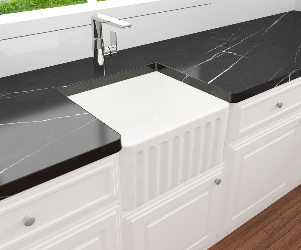 Novi 50x46 Fireclay Butler Sink - Matte White
