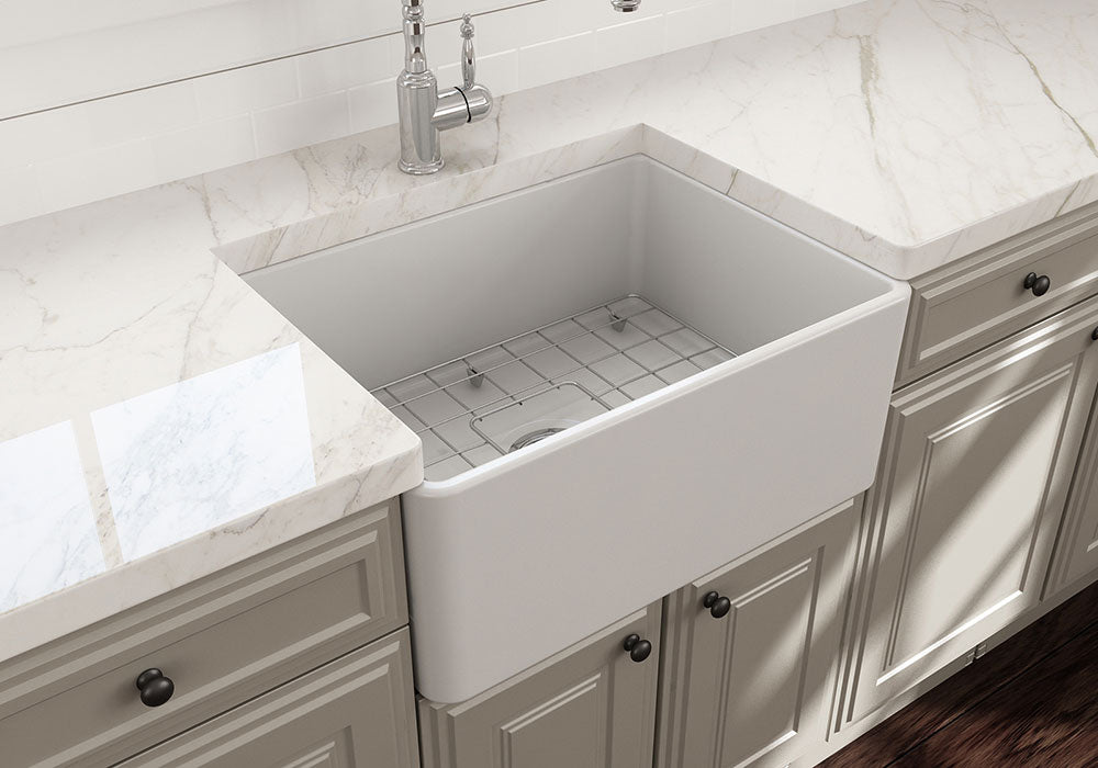 KIT - Novi 60x46 Fireclay Butler Sink (Overflow) – Matte White