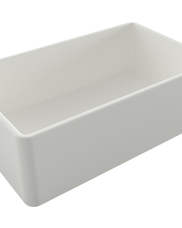 Novi 75x46 Fireclay Butler Sink - Matte White