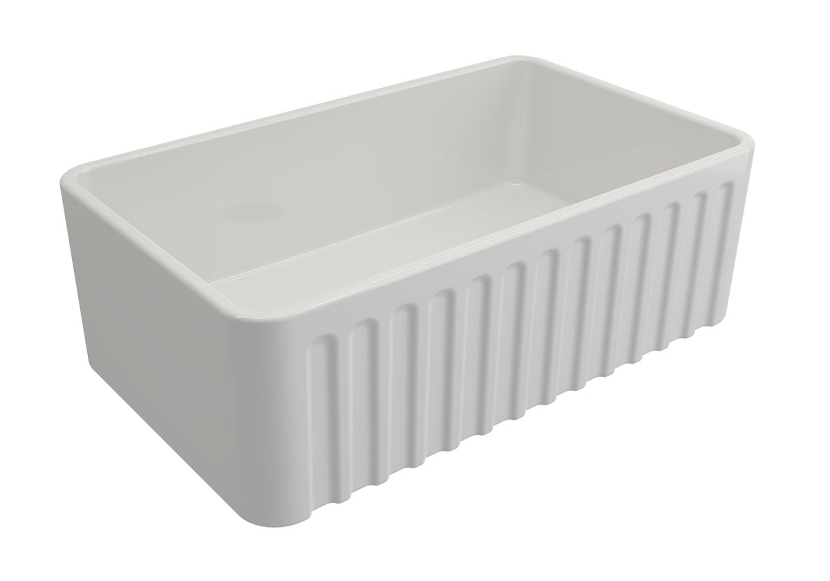 Novi 75x46 Fireclay Butler Sink - Matte White