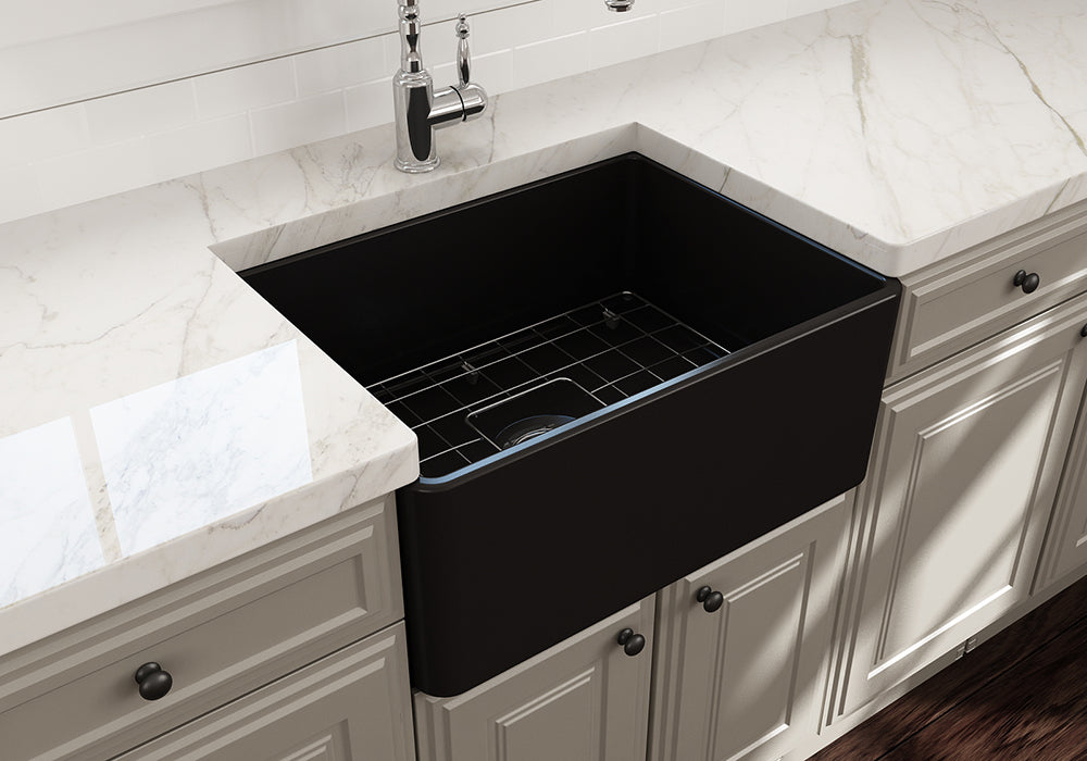 KIT - Novi 60x46 Fireclay Butler Sink (Overflow) – Matte Black