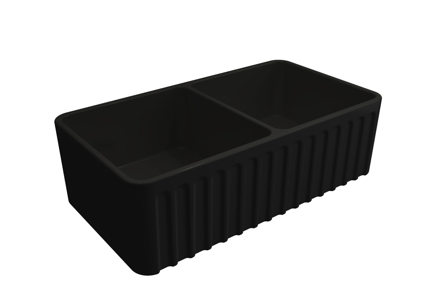 KIT - Novi 85x46 Fireclay Butler Sink (Overflow) – Matte Black