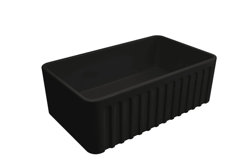 KIT - Novi 75x46 Fireclay Butler Sink (Overflow) – Matte Black