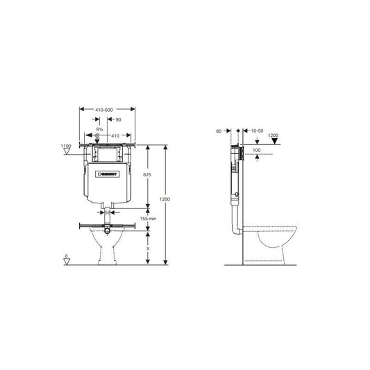 Sigma8 Concealed cistern front press 3 star