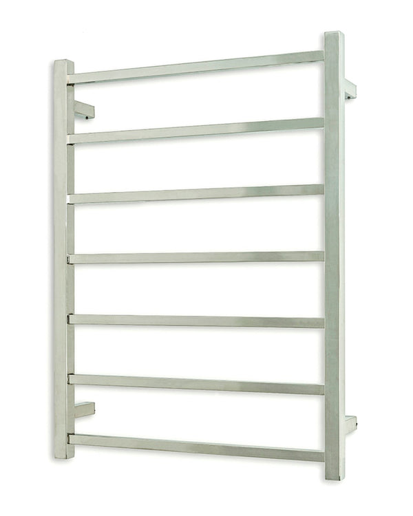 Low Voltage Polished 600 x 800mm Square Heated Towel Rail RIGHT