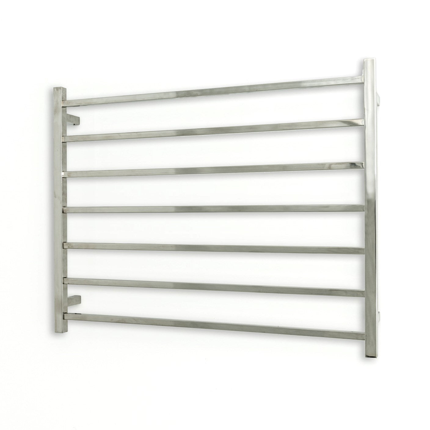 Polished 950 x 750mm Squ Heated Towel Rail LEFT