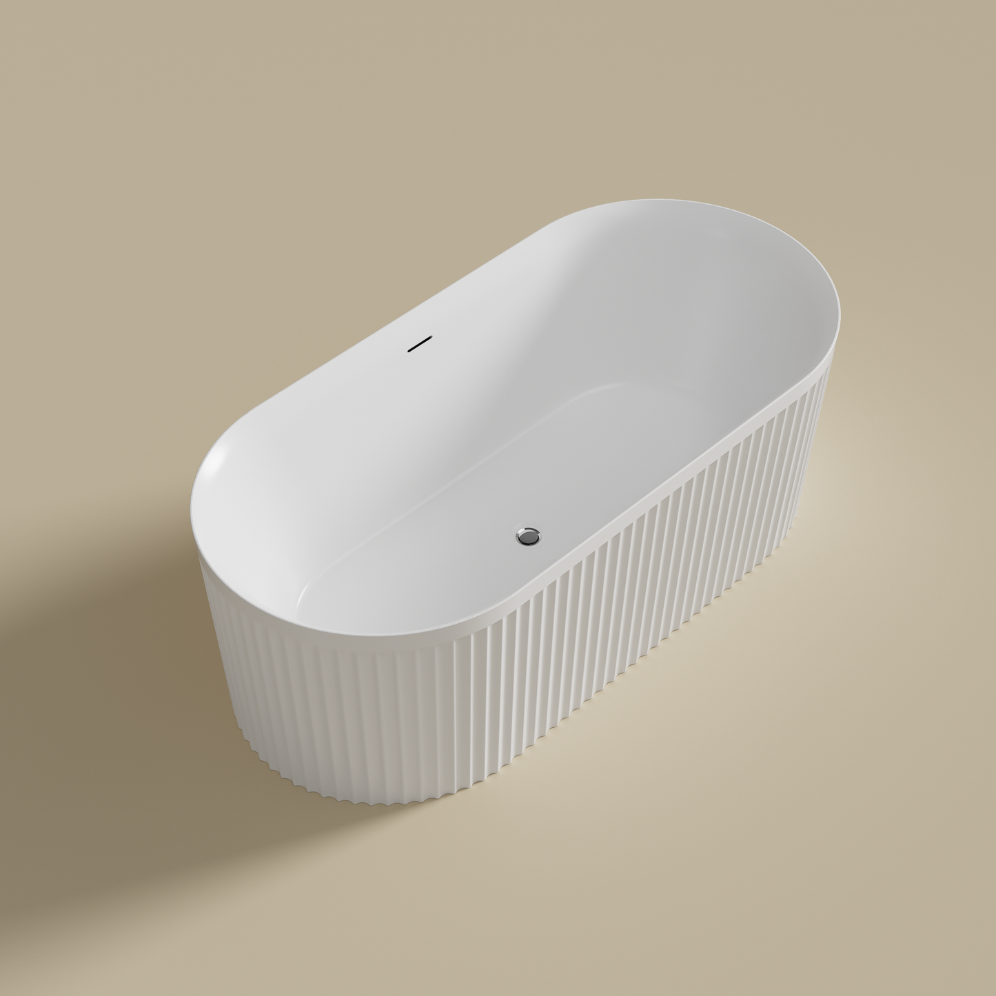 Florence Fluted standing bathtub With Overflow LK-FR1500/1700