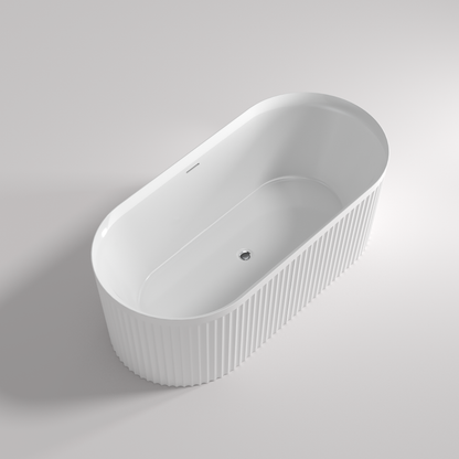 Florence Fluted standing bathtub With Overflow LK-FR1500/1700