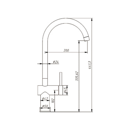 Gooseneck Sink Mixer Chrome