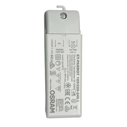 Low Voltage Brushed Satin 430 x 1100mm Rnd Heated Towel Rail LEFT