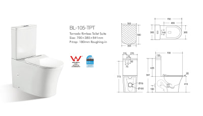 Orta Tornado Rimless Toilet Pan LK-OR105P