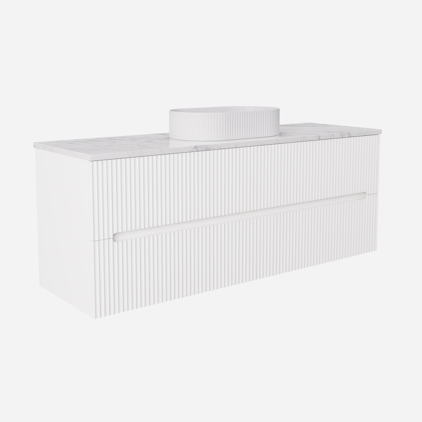 Cabarita Morden Wall Hung PVC Cabinet, Matte White, LK-MC1500W-MW