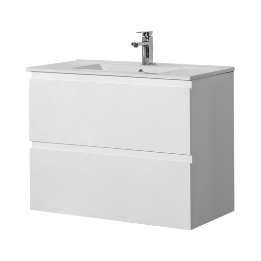Gloss White Polyurethane PVC Wall Hung Vanity  (CABINET ONLY)