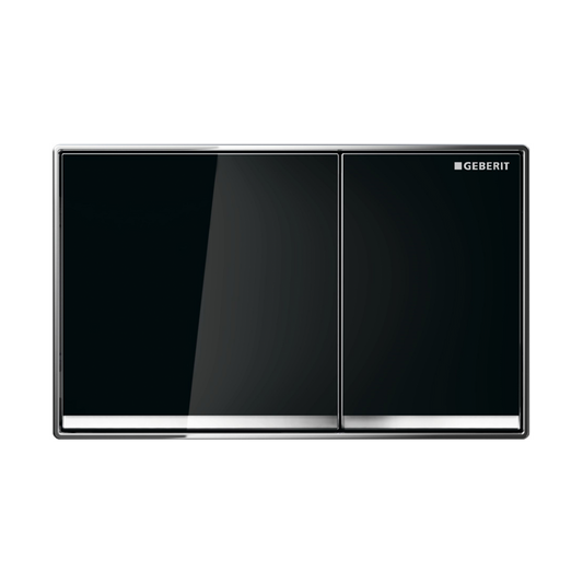 Geberit Push Plate link Black, chrome trim ,Sigma60SJ ,115.640.SJ.1