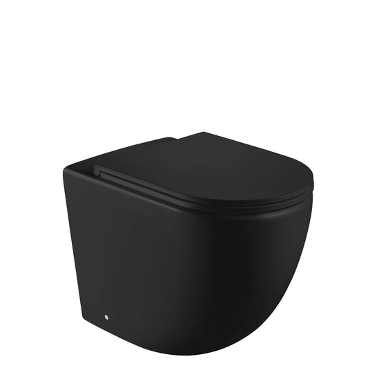 Koko Tornado Flush Wall-Faced Toilet Suite, Matte Black