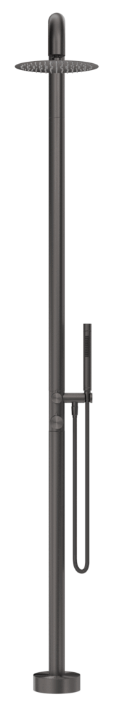 Mica Soft Square Freestanding Outdoor Shower Gunmetal
