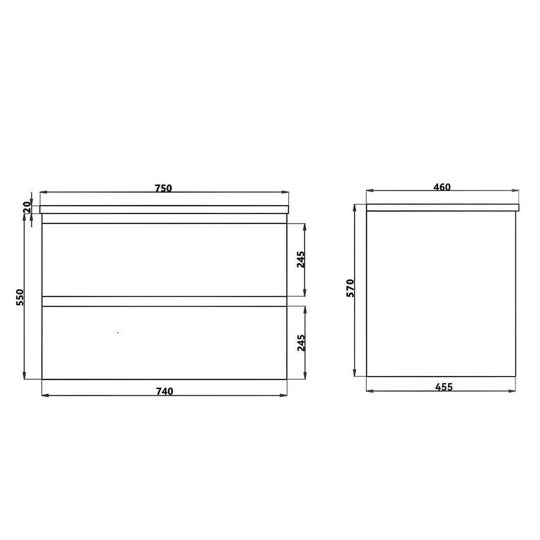 Dark Grey Wood Grain PVC Vacuum Filmed MDF Board