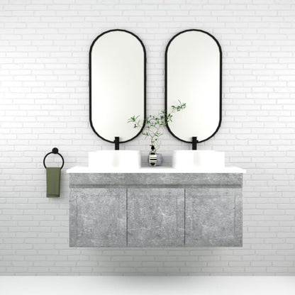 Boston Double Bowl 1200mm Wall Hung Vanity with Ceramic Top