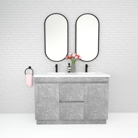 Boston Double Bowl 1200mm Freestanding Vanity with Ceramic Top