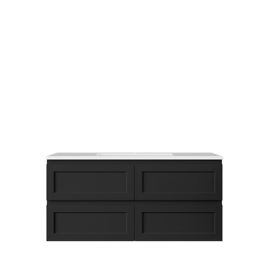 Hamilton Federation Wall Hung Cabinet Matte Black LK-FH1200W-MB