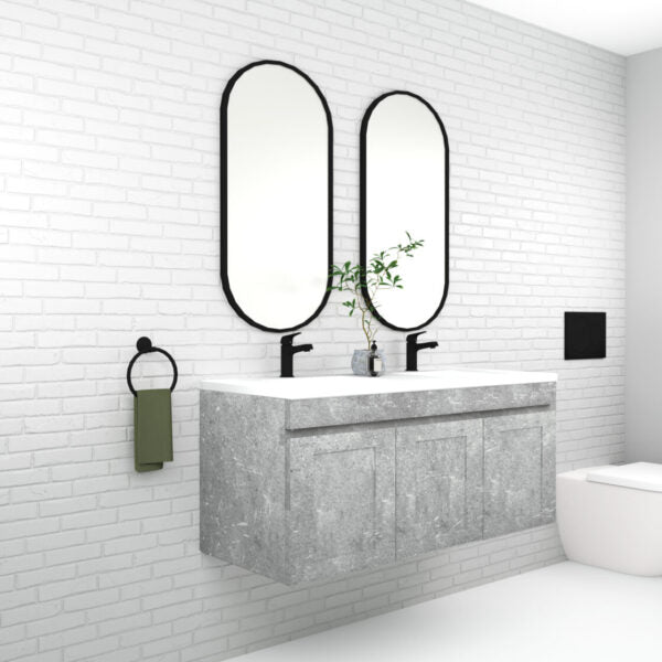 Boston Double Bowl 1200mm Wall Hung Vanity with Ceramic Top