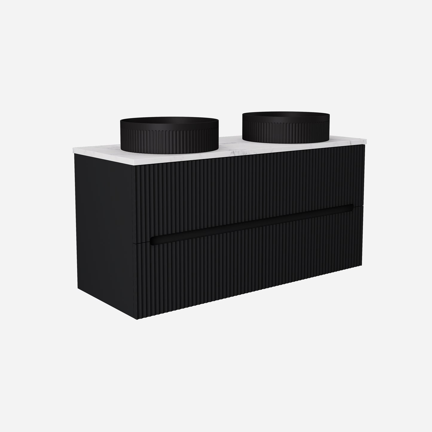 Cabarita Morden Wall Hung PVC Cabinet, Matte Black, LK-MC1220W-MB