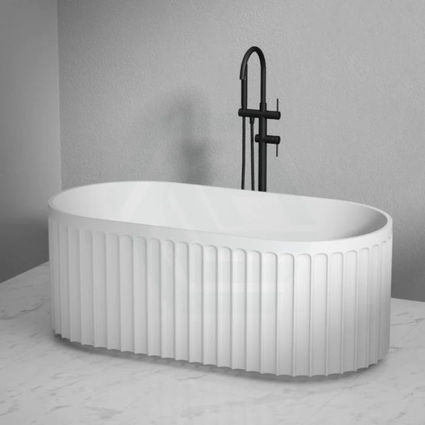 Roma Fluted BTW bathtub 1500/1700 Gloss white