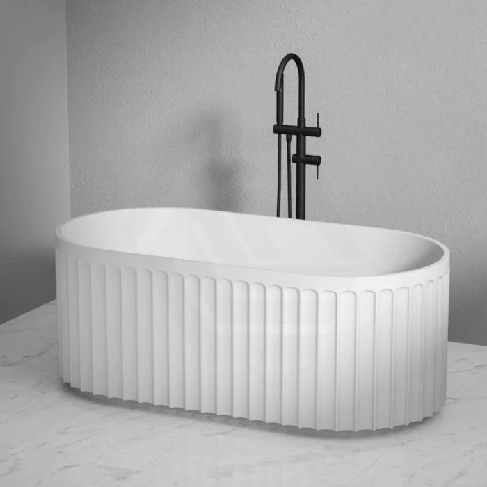 Roma Fluted BTW bathtub 1500/1700 Gloss white