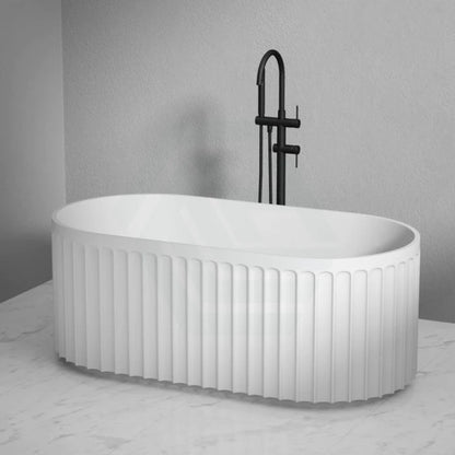 Roma Fluted BTW bathtub 1500/1700 Gloss white