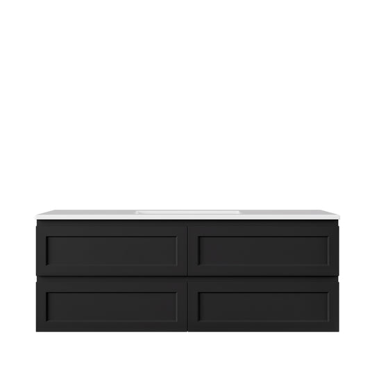 Hamilton Federation Wall Hung Cabinet Matte Black LK-FH1500W-MB