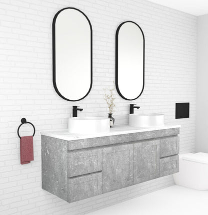 Boston Double Bowl 1500mm Wall Hung Vanity with Ceramic Top