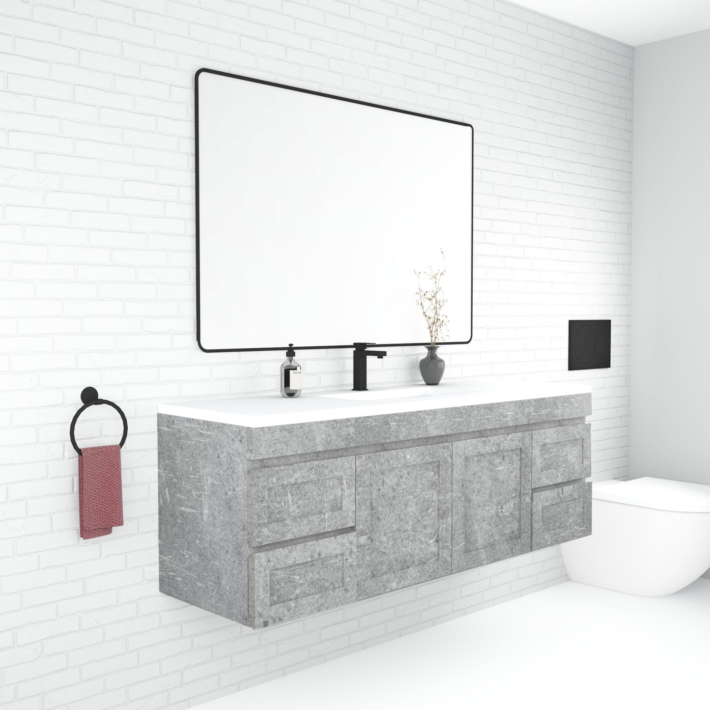 Boston 1500mm Wall Hung Vanity with Ceramic Top