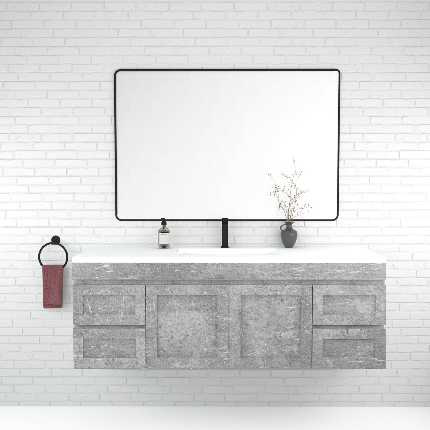 Boston 1500mm Wall Hung Vanity with Ceramic Top