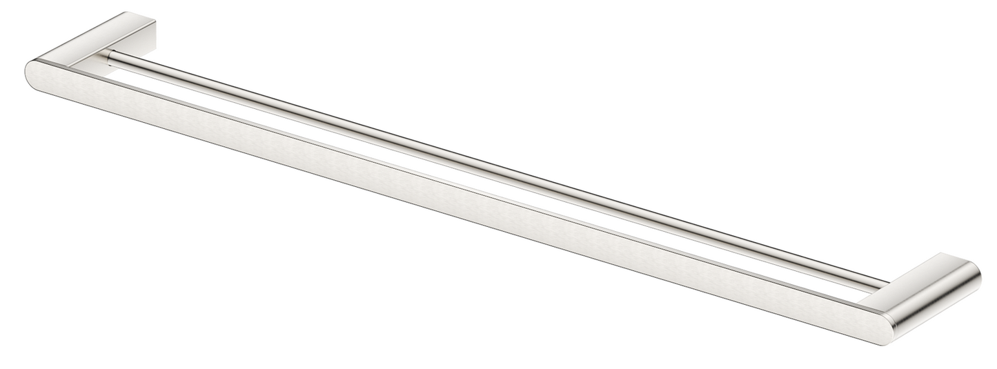 Supra Double Towel Rail Brushed Nickel
