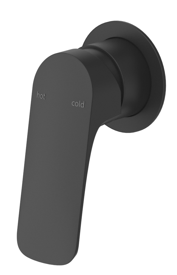 Kaza Shower Mixer - Round Plate - TRIM KIT ONLY Black