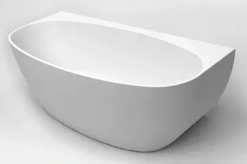 Egg Shape Back to Wall Bath 1700x800x580mm Gloss White