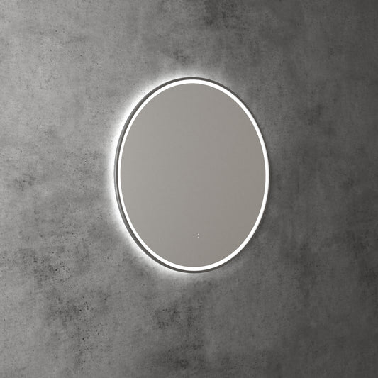Aulic Windsor Round LED Mirror 700mm Gunmetal