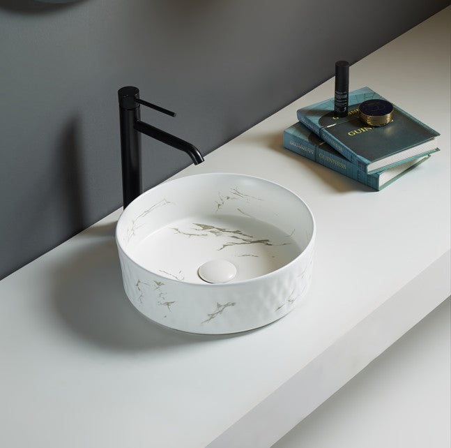 Ollia Fine Ceramic Above Counter Basin LK-OLA360-MCW