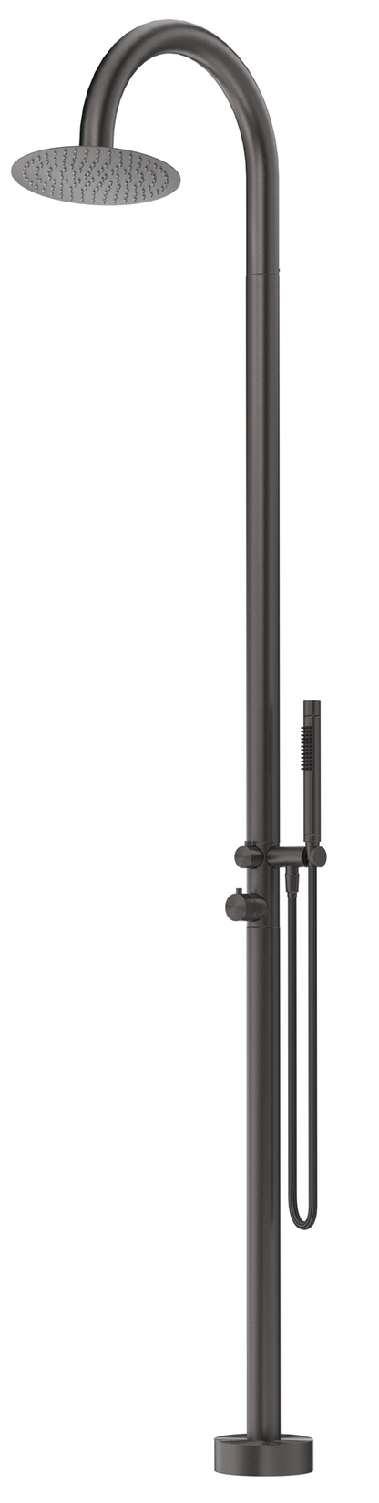 Mica Gooseneck Freestanding Outdoor Shower Gunmetal
