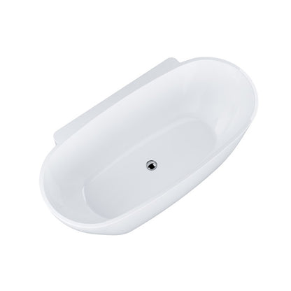 PALERMO 1750mm Back to Wall Freestanding Bath Gloss White