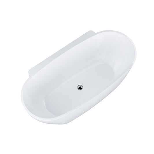 PALERMO 1750mm Back to Wall Freestanding Bath Gloss White