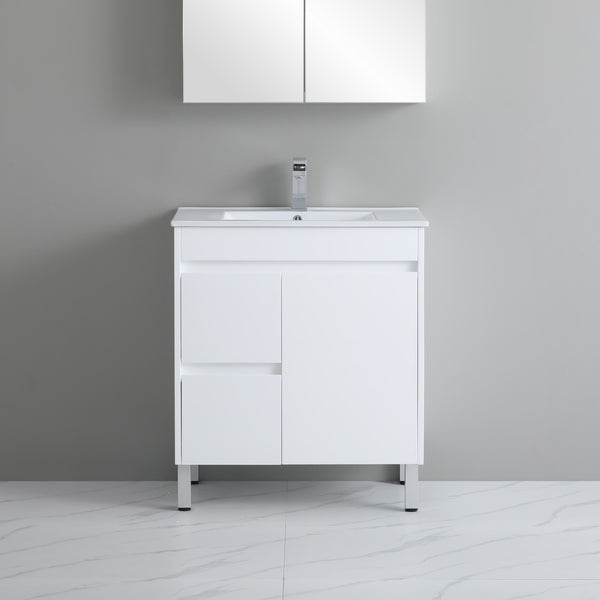 White ployurethane PVC -Standard Vanity (CABINET ONLY) – Sannine Bathrooms