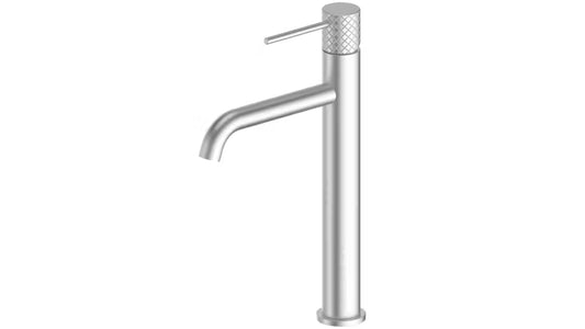 Greens Trance Tower Basin Mixer - Brushed Stainless