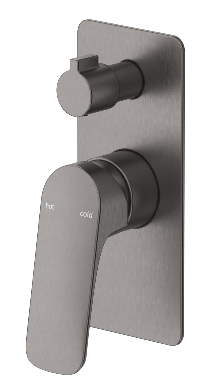 Kaza Shower Mixer Diverter - 1P - TRIM KIT ONLY Gunmetal